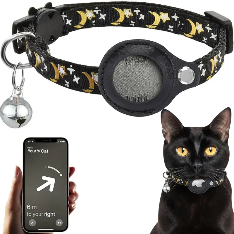 Starlight Cat Collar – Elegant Breakaway with Airtag Case