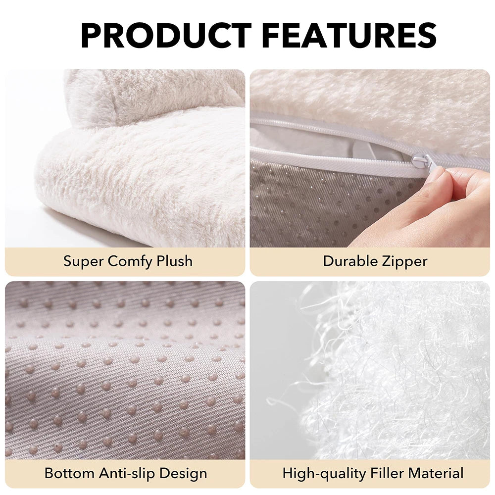 Sofá cama para gatos CosyPaws: nido de invierno de felpa para gatos y perros pequeños