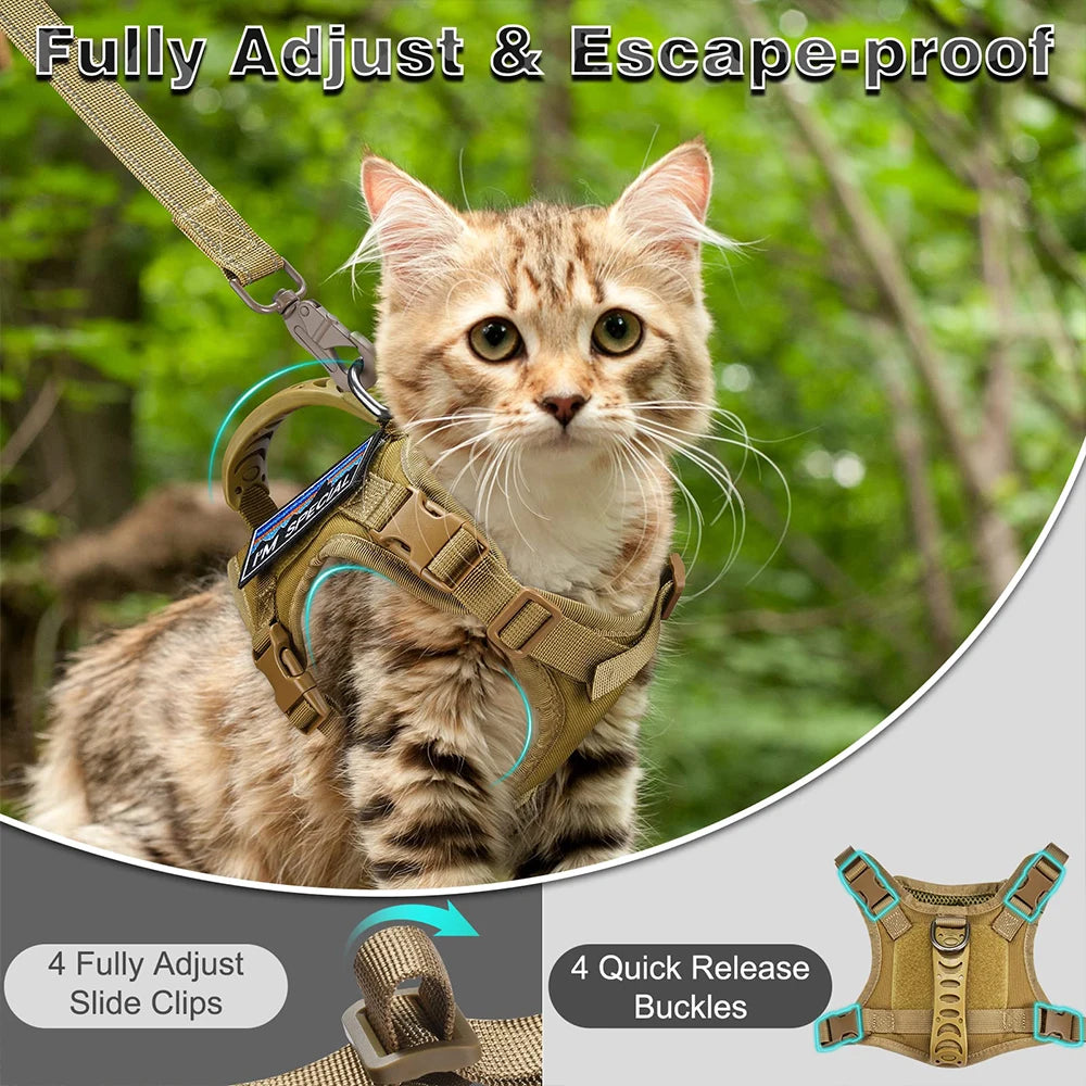 Adventure Cat Harness – Secure Vest with Leash & Patches