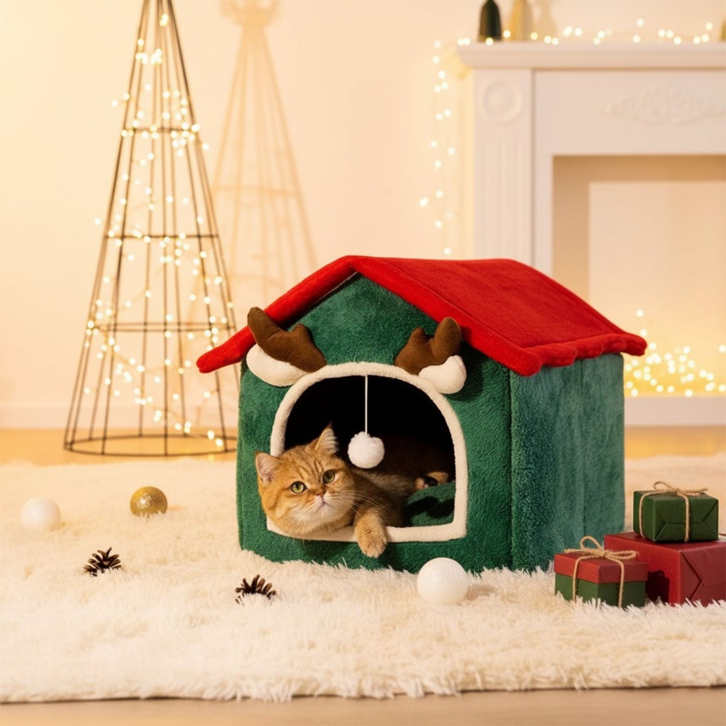 Autumn–Winter Plush Pet Nest – Washable, Warm & Designed for Rest