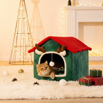 Autumn–Winter Plush Pet Nest – Washable, Warm & Designed for Rest