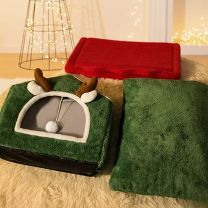 Autumn–Winter Plush Pet Nest – Washable, Warm & Designed for Rest