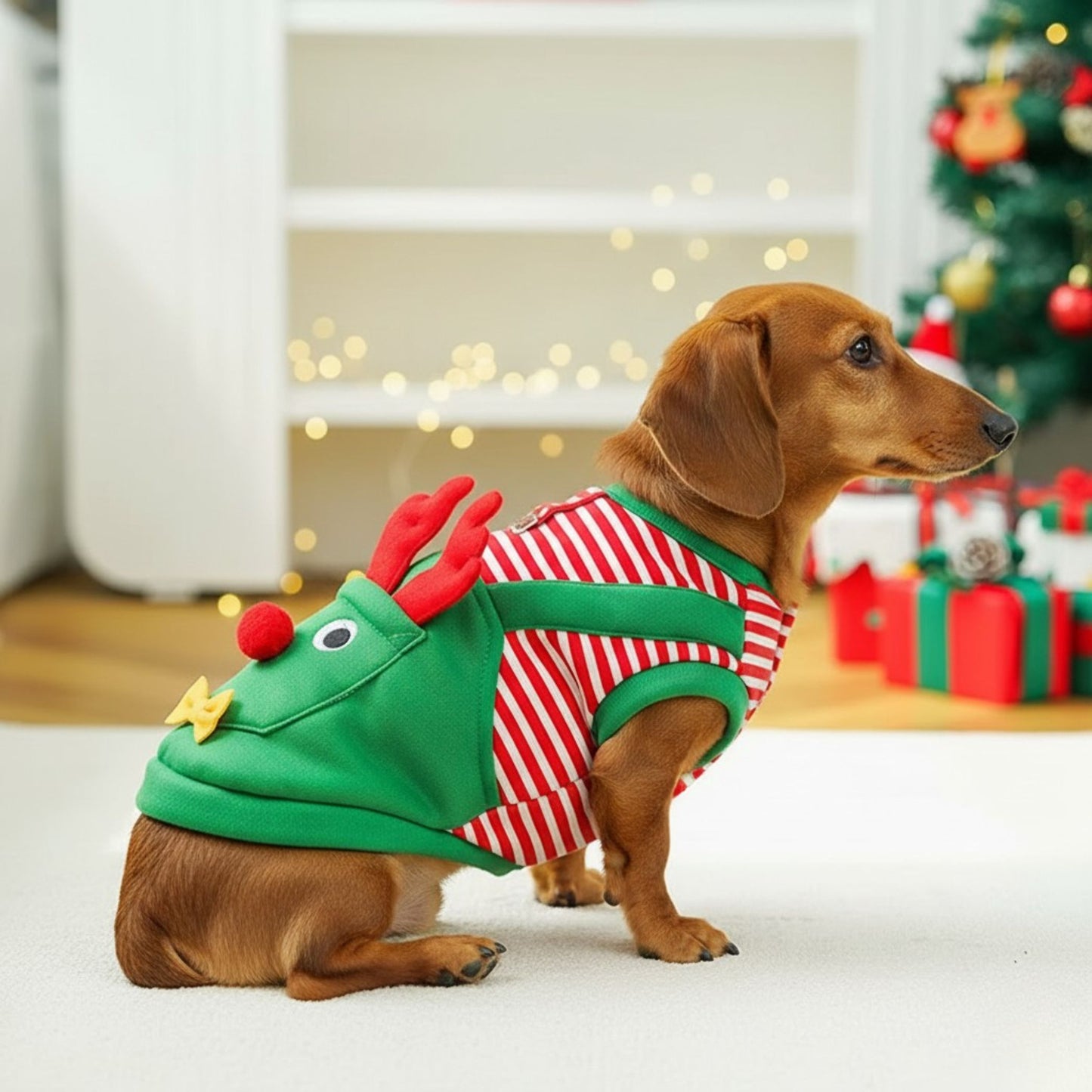 Soft cosy pet outfit for Christmas nights