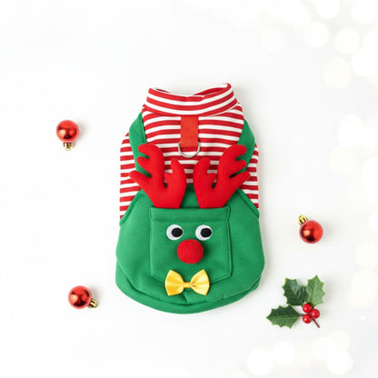 Christmas elf pyjamas for pets made with warm fabric