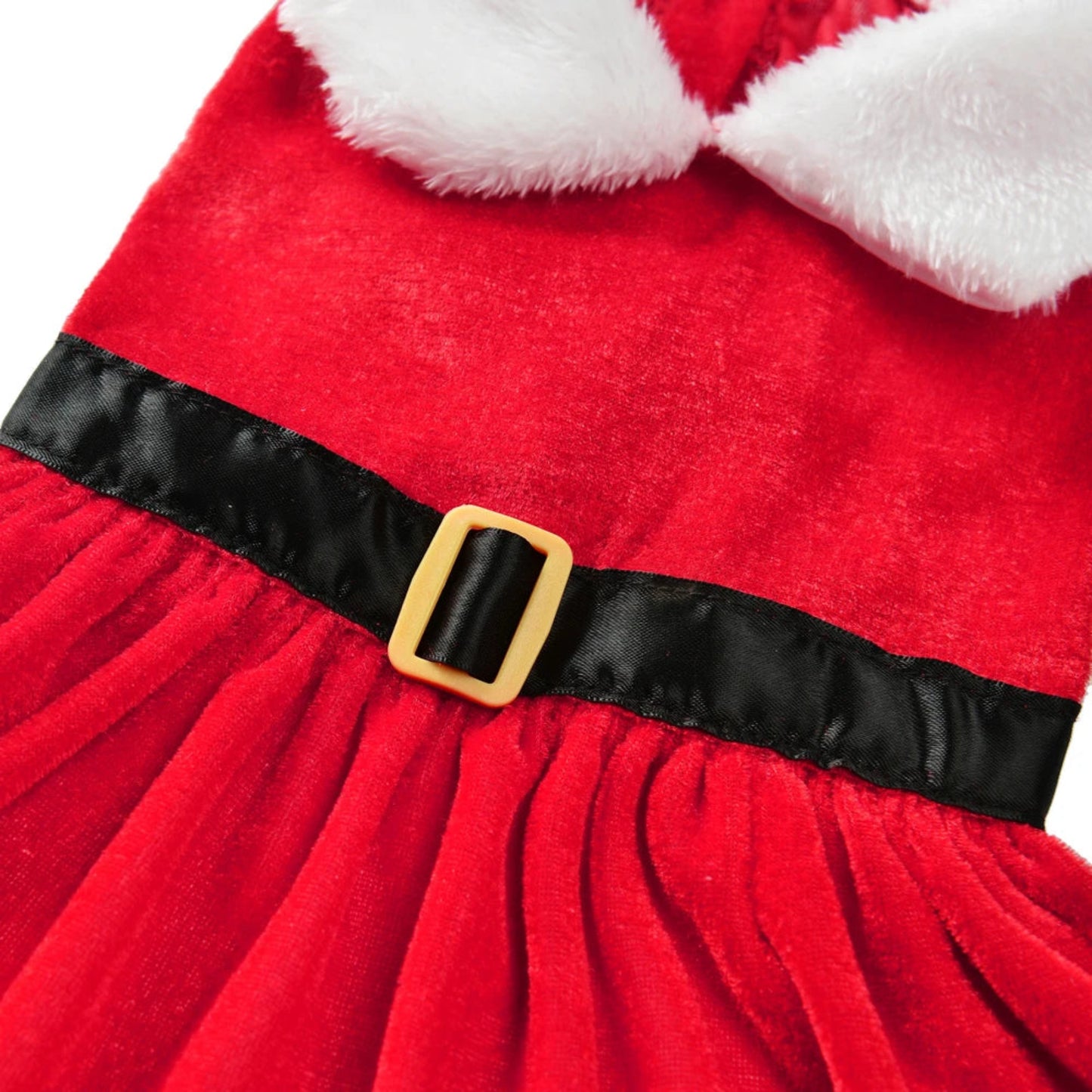 Festive Velvet Pet Outfit – Santa-Inspired Elegance & Comfort