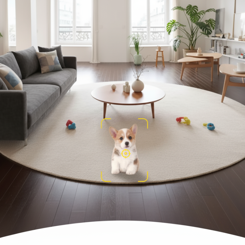 Smart Pet Camera 2K – 360° View, Two-Way Talk & Night Vision