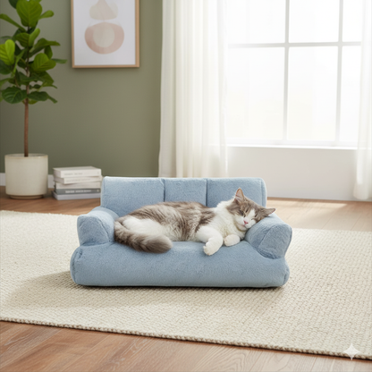 CosyPaws Cat Sofa Bed – Plush Winter Nest for Cats & Small Dogs