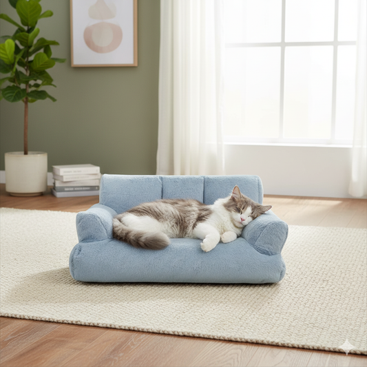 CosyPaws Cat Sofa Bed – Plush Winter Nest for Cats & Small Dogs