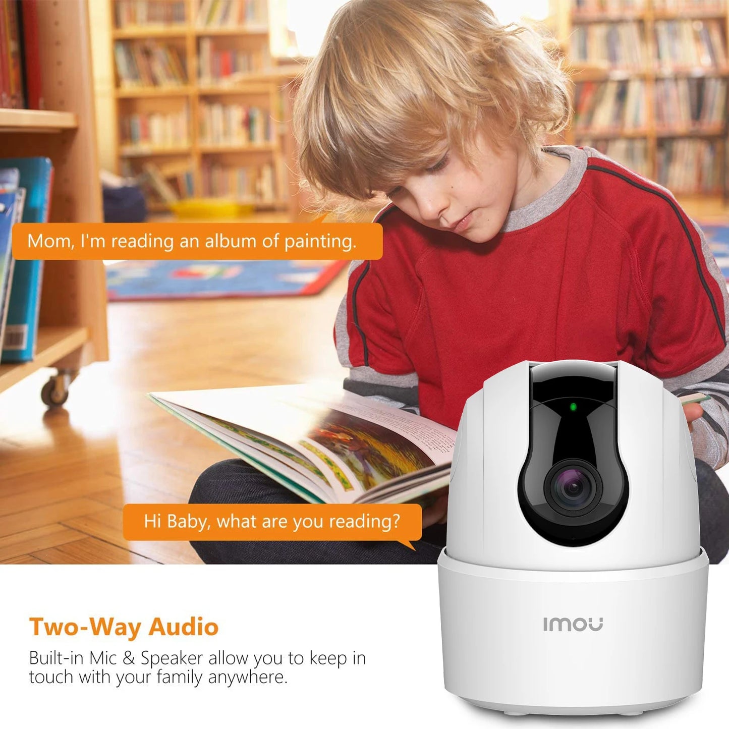 360° Smart Indoor Camera – Crystal-Clear Security for Pets, Babies & Home