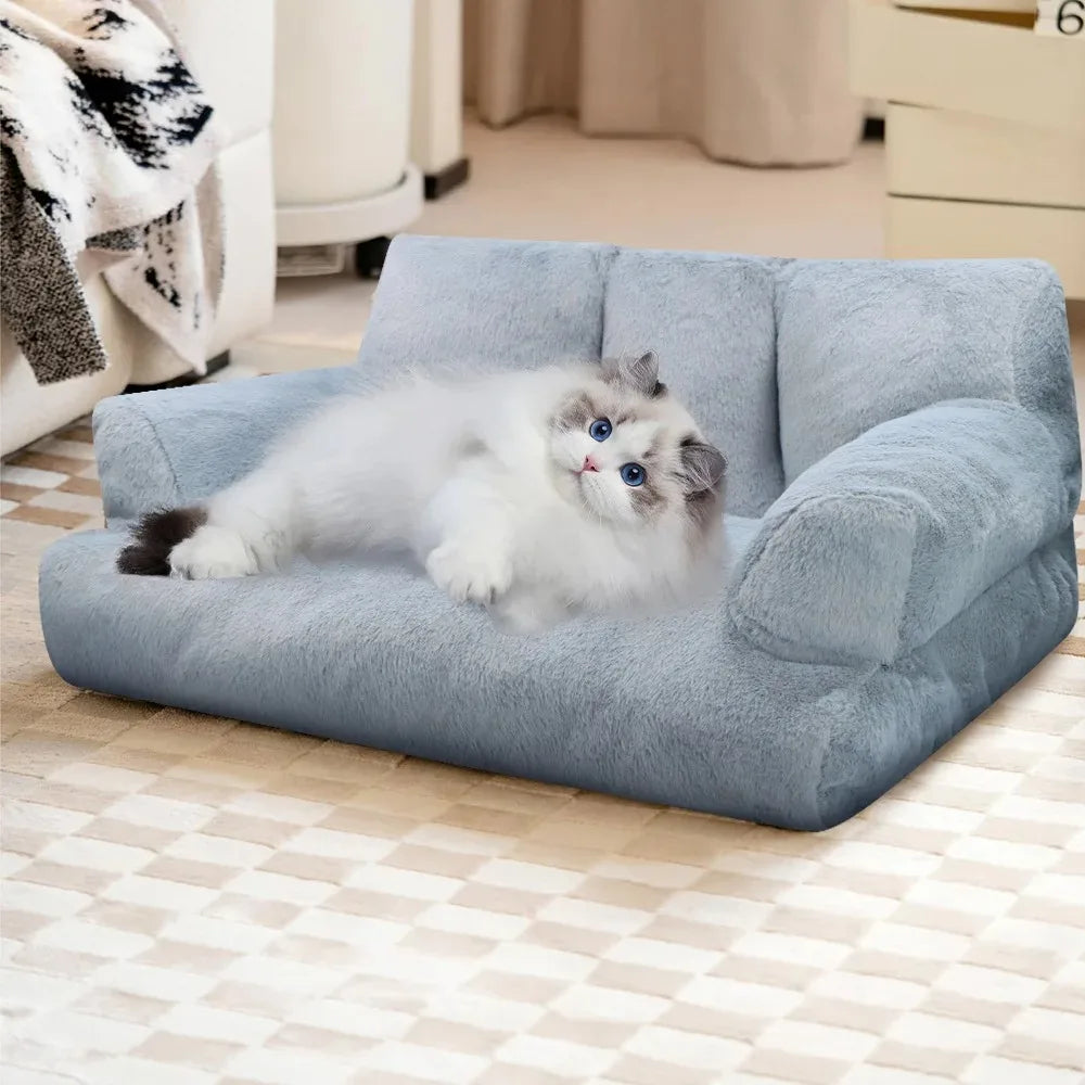 CosyPaws Cat Sofa Bed – Plush Winter Nest for Cats & Small Dogs