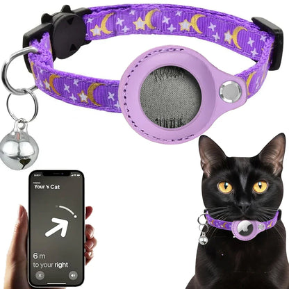 Starlight Cat Collar – Elegant Breakaway with Airtag Case