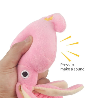 Squidgy Octopus – Plush Rope Toy with Squeak