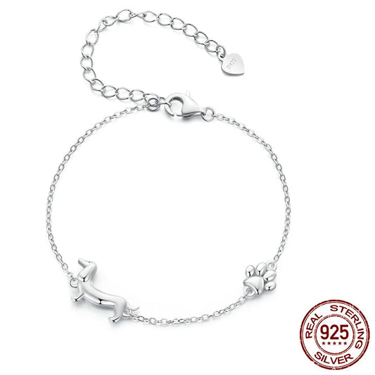 Sterling Silver Dachshund Bracelet