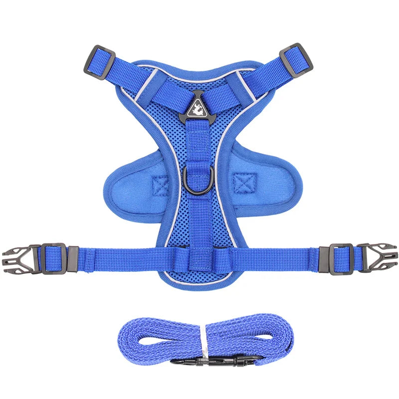 Breathable Mesh Pet Harness with Leash – Comfort and Safety in Every Adventure