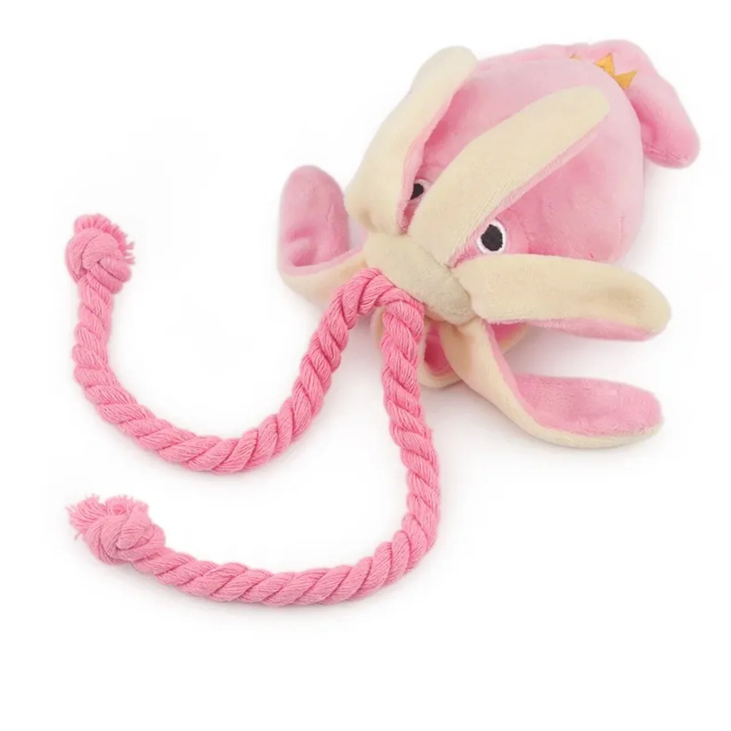 Squidgy Octopus – Plush Rope Toy with Squeak