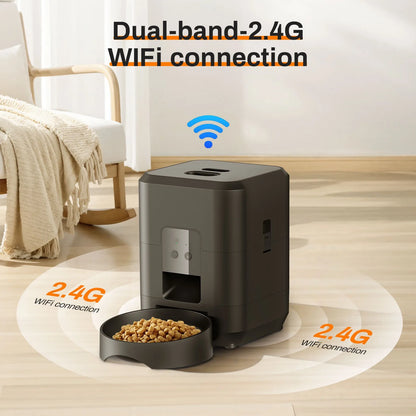 Automatic Cat Food Dispenser – 2L Smart Feeder with App Control