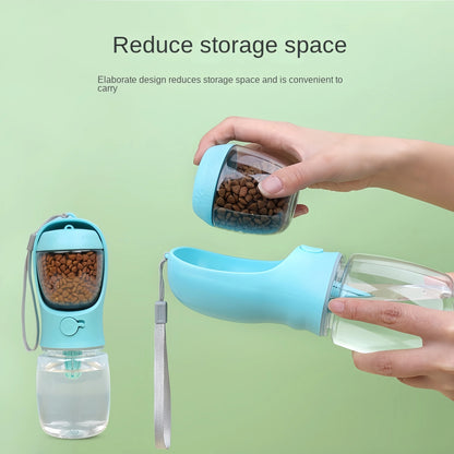 2-in-1 Portable Pet Water Bottle & Feeder Bowl