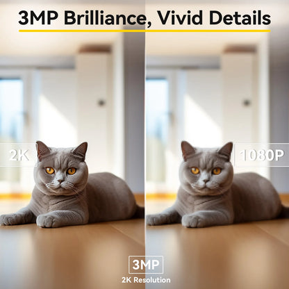Smart Pet Camera 2K – 360° View, Two-Way Talk & Night Vision