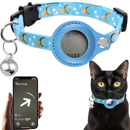 Starlight Cat Collar – Elegant Breakaway with Airtag Case