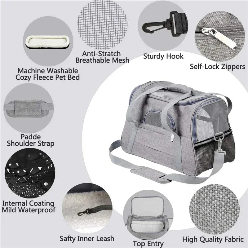Cosy Dog Carrier Bag – Portable, Breathable & Travel-Ready