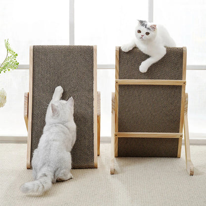 PurrPlay Wooden Cat Scratcher – 5-in-1 Reversible Bed & Toy