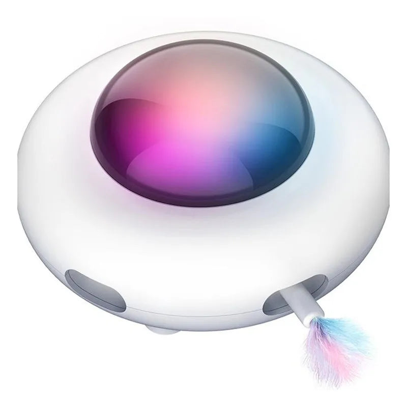 UFO Smart Cat Teaser – Interactive Feather Toy