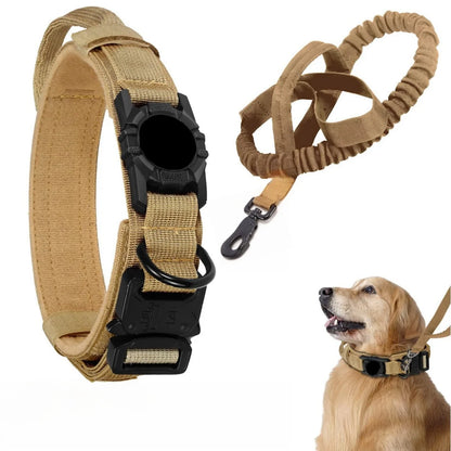 Adjustable Pet Collar with AirTag Case – Durable Nylon Design with Secure Metal Buckle