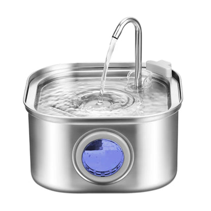 Stainless Steel Pet Water Fountain – Quiet, Fresh & Healthy Hydration