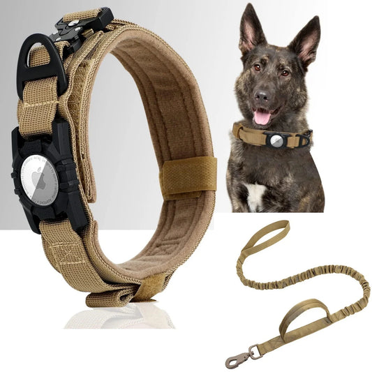 Adjustable Pet Collar with AirTag Case – Durable Nylon Design with Secure Metal Buckle