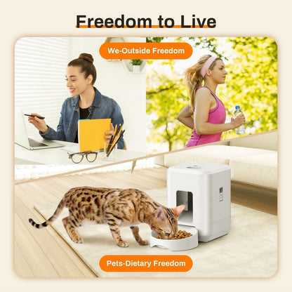 Automatic Cat Food Dispenser – 2L Smart Feeder with App Control