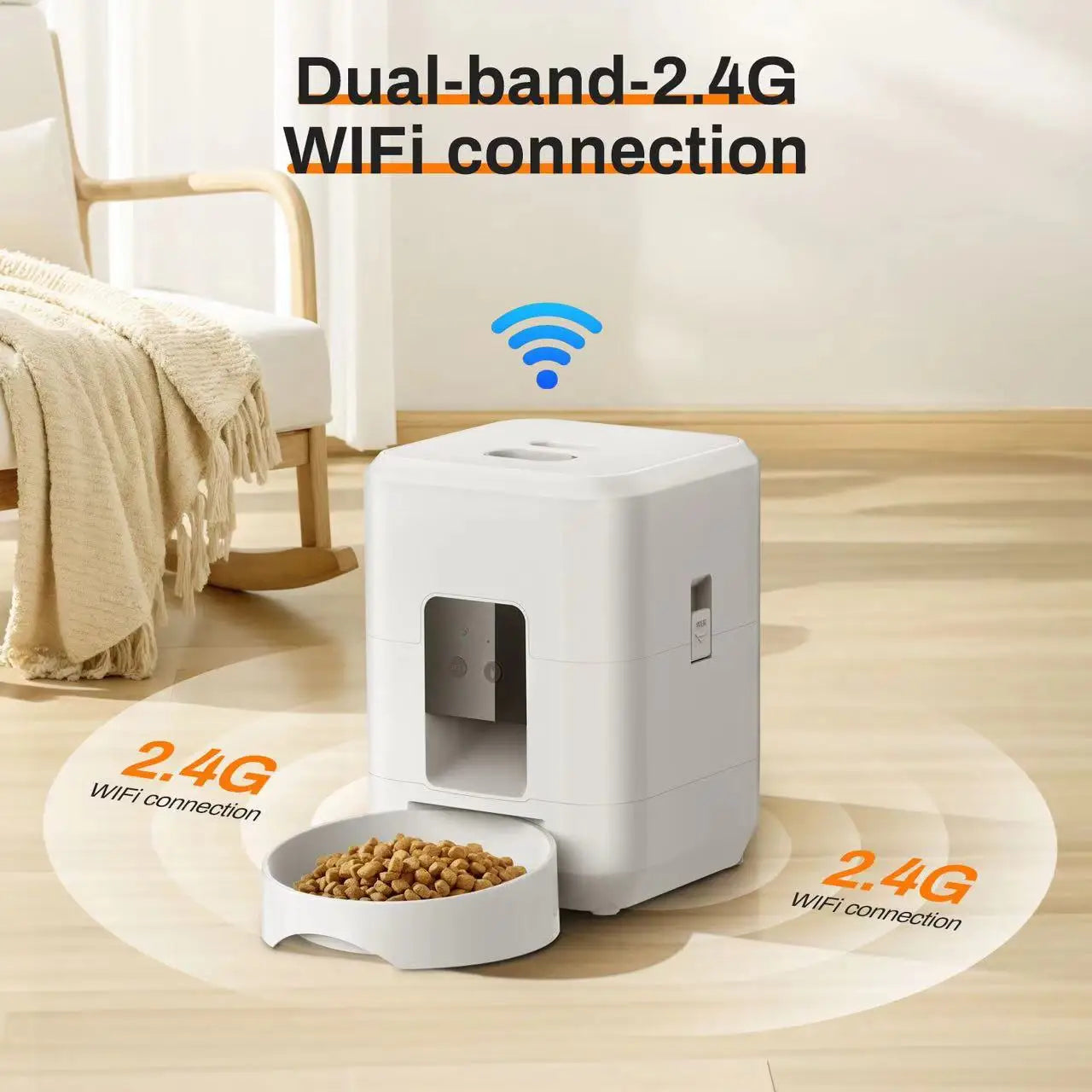 Automatic Cat Food Dispenser – 2L Smart Feeder with App Control