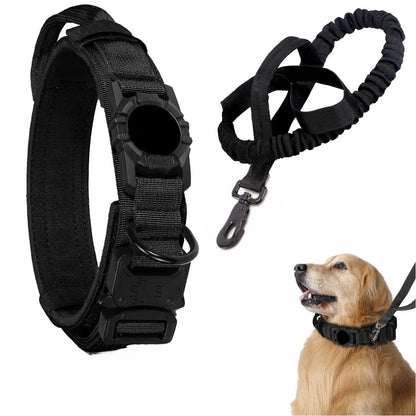 Adjustable Pet Collar with AirTag Case – Durable Nylon Design with Secure Metal Buckle