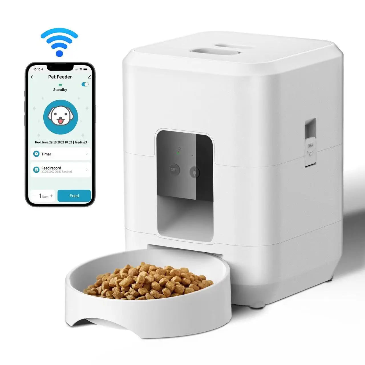 Automatic Cat Food Dispenser – 2L Smart Feeder with App Control