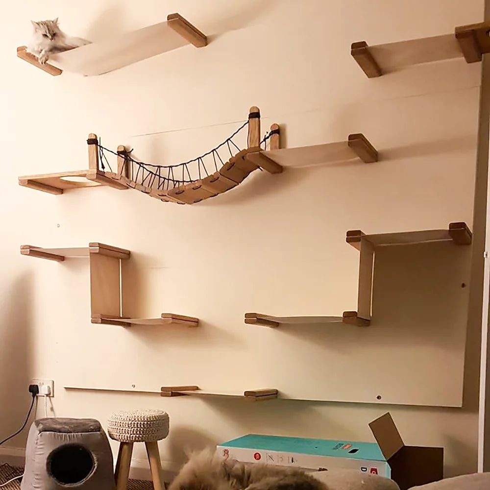 Interactive Cat Wall Furniture – Play, Scratch & Relax in Style