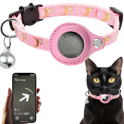 Starlight Cat Collar – Elegant Breakaway with Airtag Case