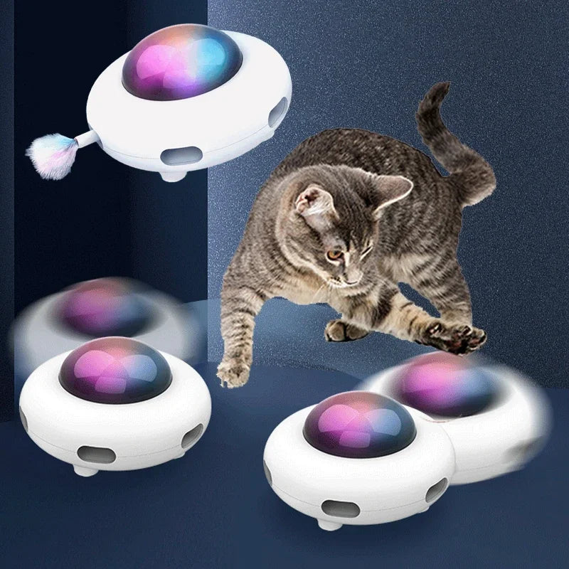 UFO Smart Cat Teaser – Interactive Feather Toy