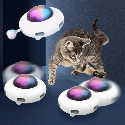 UFO Smart Cat Teaser – Interactive Feather Toy