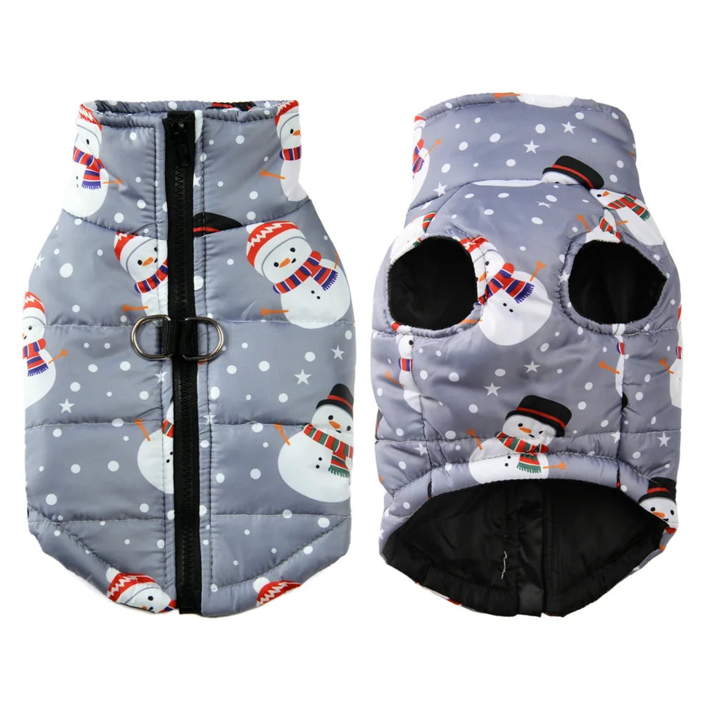 Snowman Winter Dog Jacket – Festive Warmth for Holiday Fun