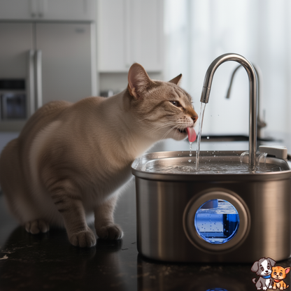 Stainless Steel Pet Water Fountain – Quiet, Fresh & Healthy Hydration