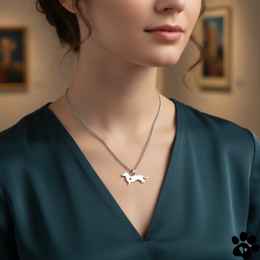 Dachshund Charm Necklace – Stainless Steel Pendant