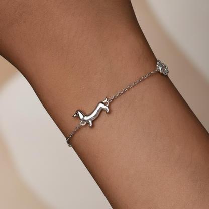 Sterling Silver Dachshund Bracelet